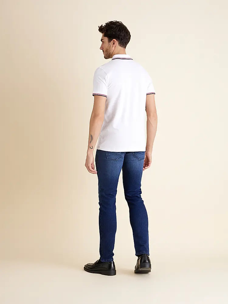 CELIO MEN'S NECETWO POLO SHIRT | WHITE ( SALE )