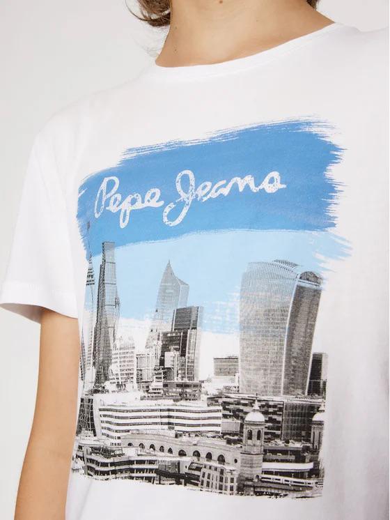 PEPE JEANS JOEL T-SHIRT-BOY-REGULAR FIT | OPTIC WHITE