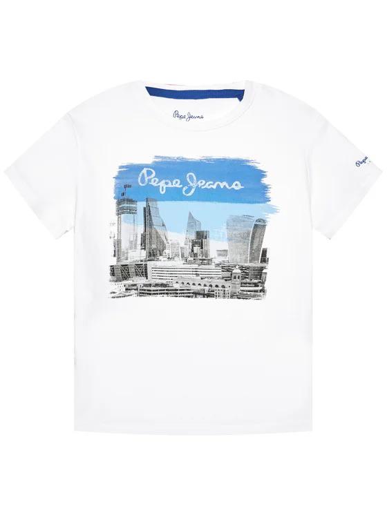 PEPE JEANS JOEL T-SHIRT-BOY-REGULAR FIT | OPTIC WHITE