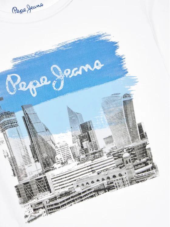 PEPE JEANS JOEL T-SHIRT-BOY-REGULAR FIT | OPTIC WHITE